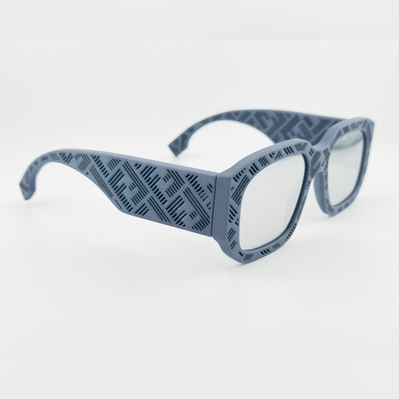 New! FENDI SHADOW Sunglasses FE401131 Matte Gray Frame with Silver Mirror Lenses main image 13